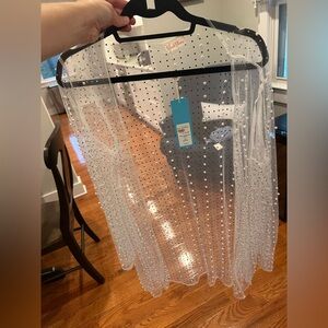 Beach Bunny Black and White Polka Dot Mesh